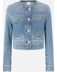 Pinko - Short Denim Jacket With Breast Pockets And Buttons - Lyst