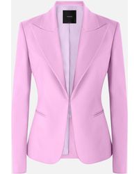 Pinko - Linen-Blend Jacket With Rear Slit - Lyst