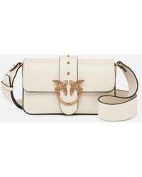 Pinko - Soft Leather Shoulder Bag Mini Love Bag - Lyst