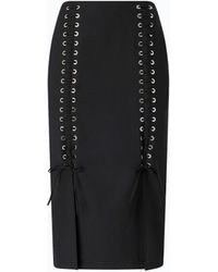 Pinko - Slim-Fit Midi Skirt With Two Slits - Lyst