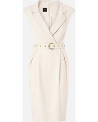 Pinko - Midi Wrap Dress With Belt - Lyst
