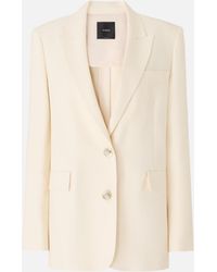 Pinko - Single-Breasted Jacket With A Rustic Effect - Lyst