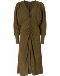Pinko - Midi Dress With Long Sleeves And Draping - Lyst