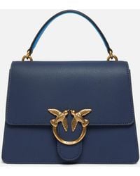 Pinko - Medium Love Bag Top Handle Light Handbag In Grained Leather - Lyst