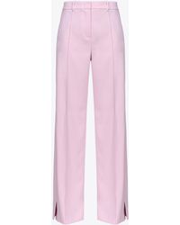 Pinko - Wide-leg Trousers With Side Slit - Lyst