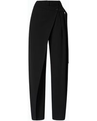 Pinko - Wide-Leg Wrap Trousers - Lyst