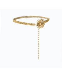 Pinko - Chain Belt With Flower, 1.5 Cm - Lyst