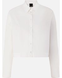 Pinko - Cropped Shirt With Gathered Back - Lyst