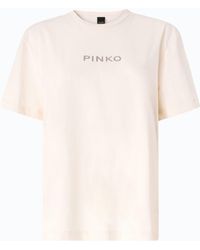 Pinko - Too Glam To Give A Damn T-Shirt With Rhinestones - Lyst