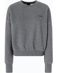 Pinko - Fully Rhinestoned Fleece Sweater - Lyst