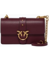 Pinko - Small Love Bag One Leather Shoulder Bag With New Buckle - Lyst