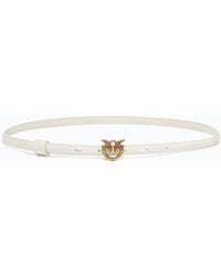 Pinko - Thin Belt With Love Birds Buckle, 1Cm - Lyst