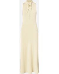 Pinko - Long Ribbed Dress With Bandana Collar - Lyst