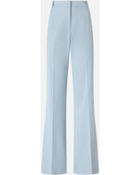 Pinko - Flared Trousers With Pressed Pleat Detail - Lyst