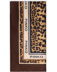Pinko - Foulard Con Stampa Leopardata - Lyst