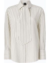 Pinko - Striped Shirt With Tie - Lyst