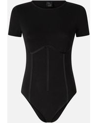 Pinko - Short-Sleeved Corset Bodysuit - Lyst