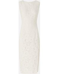 Pinko - Floral Lace Dress With Plunging Rear Neckline - Lyst