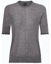 Pinko - Short-Sleeved T-Shirt With Frayed Edges - Lyst