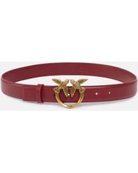 Pinko - Love Birds Leather Belt 3Cm - Lyst