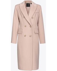 Pinko - Long Coat In Double-layered Wool Cloth - Lyst