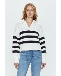 Pistola Arlo Polo Sweater Midnight Cream Stripe | Lyst