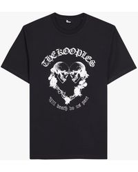 The Kooples - Tee-Shirt Col Rond Droit En Coton'Sérigraphié - Lyst