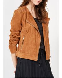 One Step - Blouson Zippé En Cuir Femme - Lyst