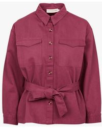La Petite Etoile - Veste En Jean À Col Classique En Twill De Coton Femme - Lyst
