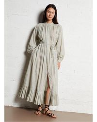 Laurence Bras - Robe Longue En Coton Rayé Femme - Lyst