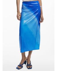 Desigual - Jupe Midi Élastiquée Tie And Dye Femme - Lyst