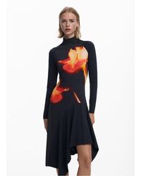 Desigual - Robe Courte Col Rond En Coton Femme - Lyst