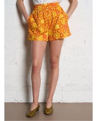 Never Fully Dressed - Short Droit En Coton Imprimé Femme - Lyst