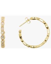 Maje - Boucles D'Oreilles Créoles En Laiton - Lyst