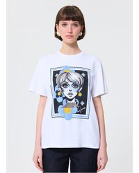 Tara Jarmon - Tee-Shirt Droit À Motifs Femme - Lyst