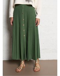 Ba&sh - Jupe Midi Évasée En Maille Ajourée Femme - Lyst