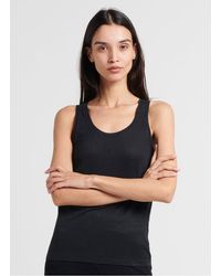 Majestic Filatures - Débardeur Col Rond En Lin Mélangé Femme - Lyst