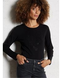 Liu Jo - Tee-Shirt Col Rond En Coton Mélangé Femme - Lyst