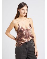 Mes Demoiselles - Top À Bretelles Ajustables En Soie Femme - Lyst