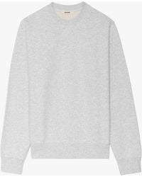 Zadig & Voltaire - Sweat Col Rond En Coton Mélangé - Lyst
