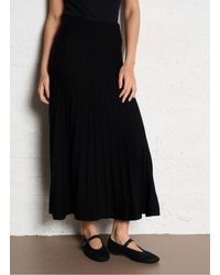 Ba&sh - Jupe Longue Plissée En Laine Mélangée Femme - Lyst