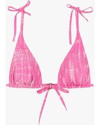 Love Stories - Haut De Bikini Imprimé En Fibres Recyclées Mélangées - Lyst
