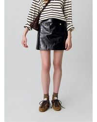 Claudie Pierlot - Jupe Courte En Cuir Femme - Lyst