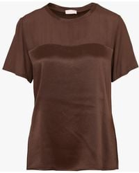 Liu Jo - Tee-Shirt Manches Courtes Fluide Uni Femme - Lyst
