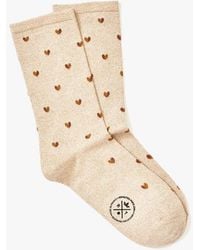 Royalties - Chaussettes À Motifs Coeurs En Coton Mélangé Femme - Lyst