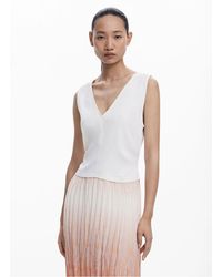 Desigual - Robe Midi Col V Femme - Lyst