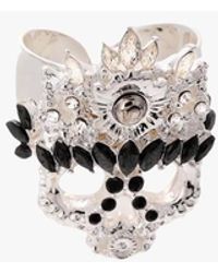 Hipanema - Bague Ajustable Avec Cabochon Central Et Strass - Lyst