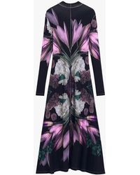 Desigual - Robe Longue Col Montant Imprimé Femme - Lyst