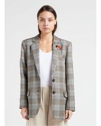 Scotch & Soda - Veste Tailleur Droite Imprimée Femme - Lyst
