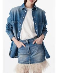 IRO - Chemise Col Classique En Denim De Coton Mélangé Femme - Lyst